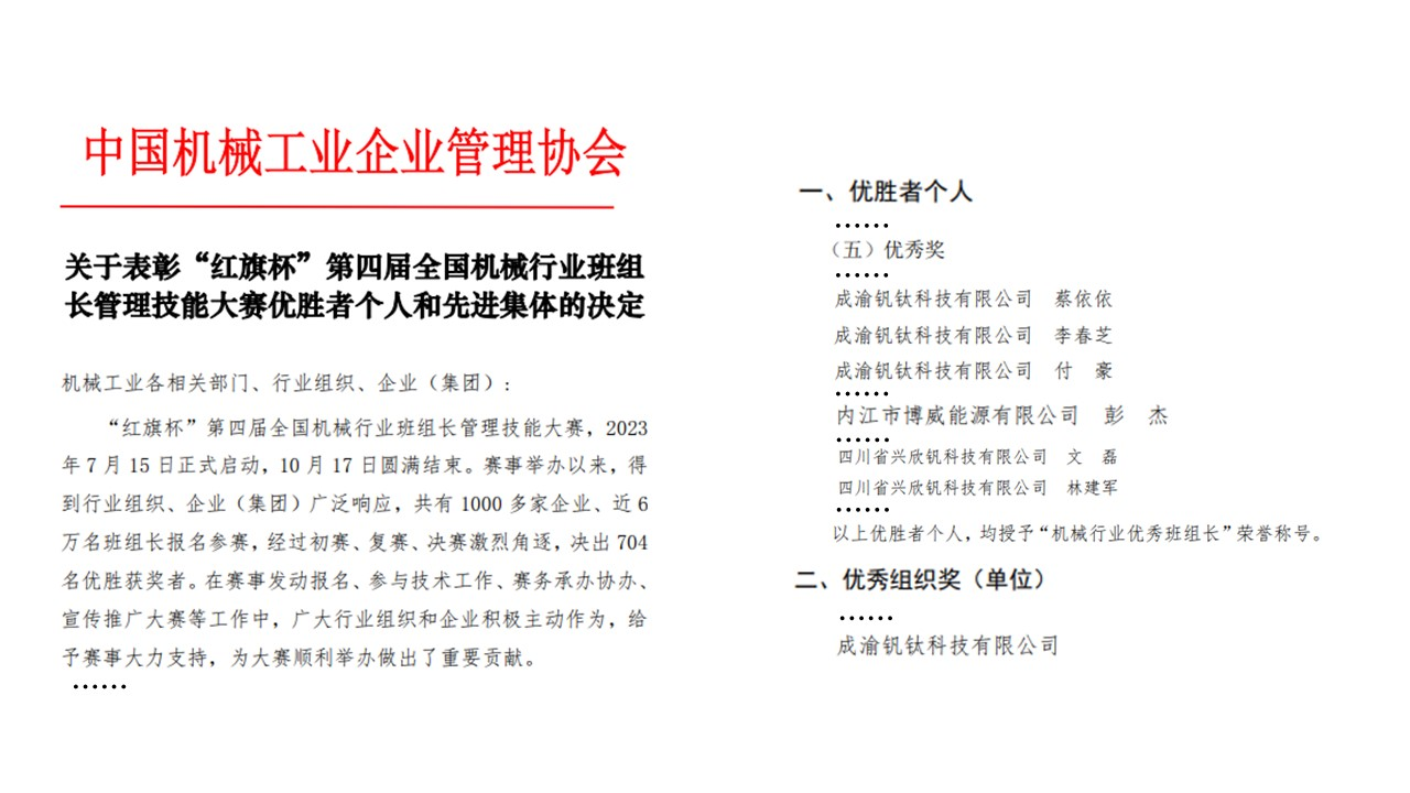 喜訊！釩鈦科技再獲7項(xiàng)國(guó)家級(jí)榮譽(yù)